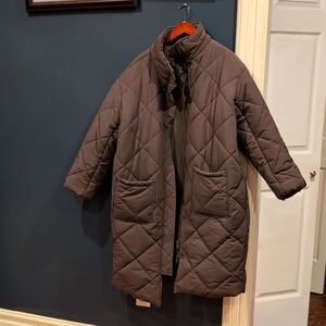 Large, quilted, olive green, Reitman's winter parka